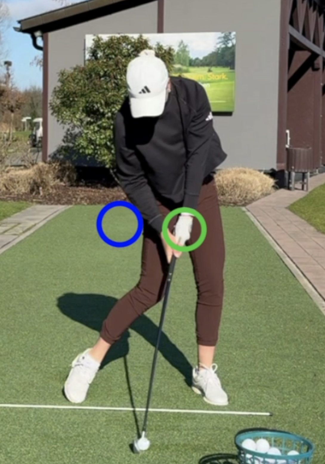Lead wrist at impact points toward the target