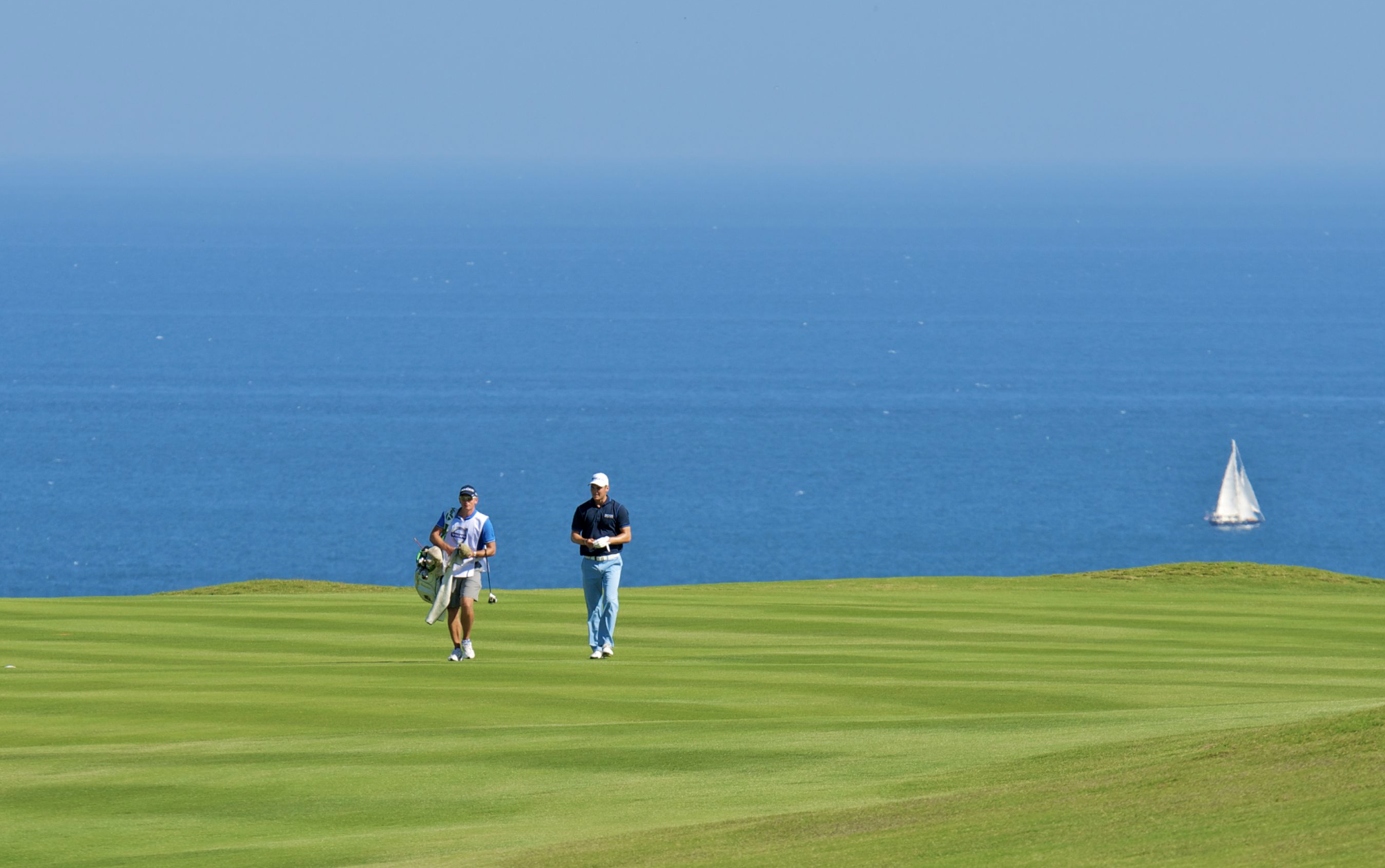 Bunker and green complex on the championship course at Finca Cortesin