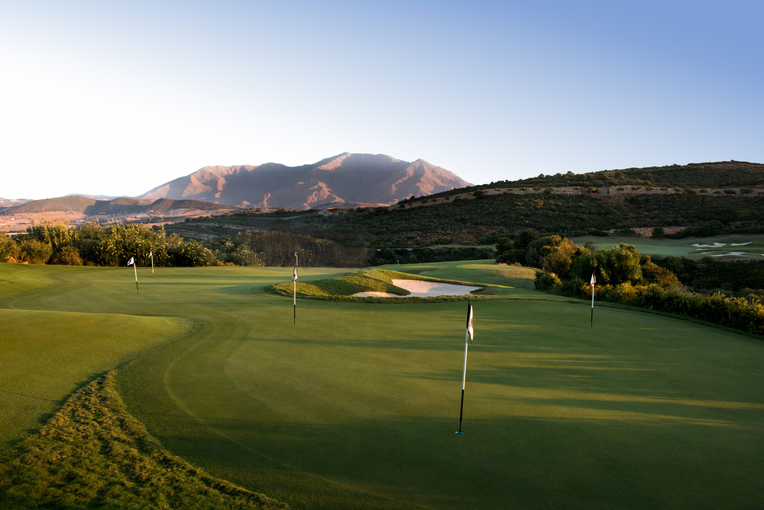Finca Cortesin golf course with Mediterranean sea views