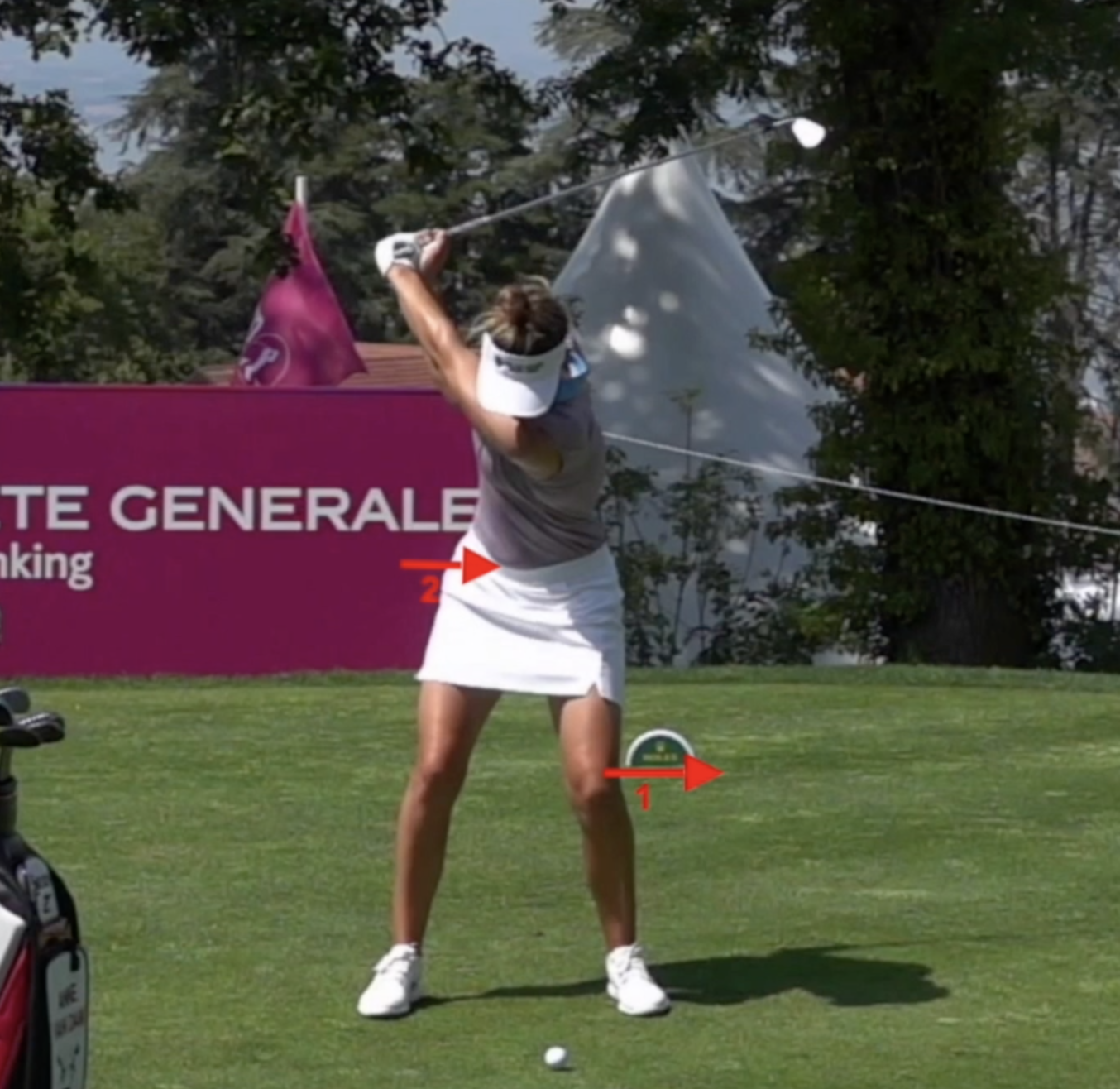 Hips begin to rotate